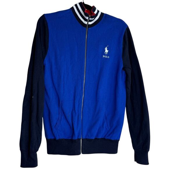 Polo Ralph Lauren Reversible Sweater Men Small Royal London Yacht Club Preppy - Picture 2 of 14